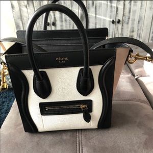 Céline multi colored nano luggage Bag